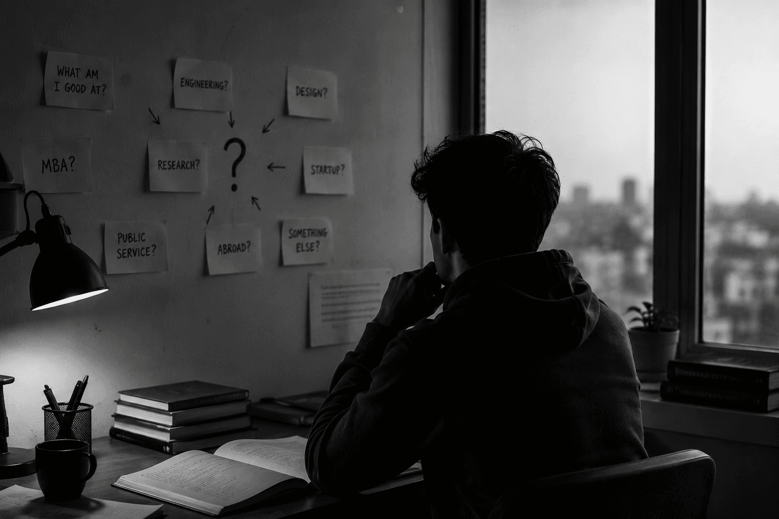 Student thinking about their future
